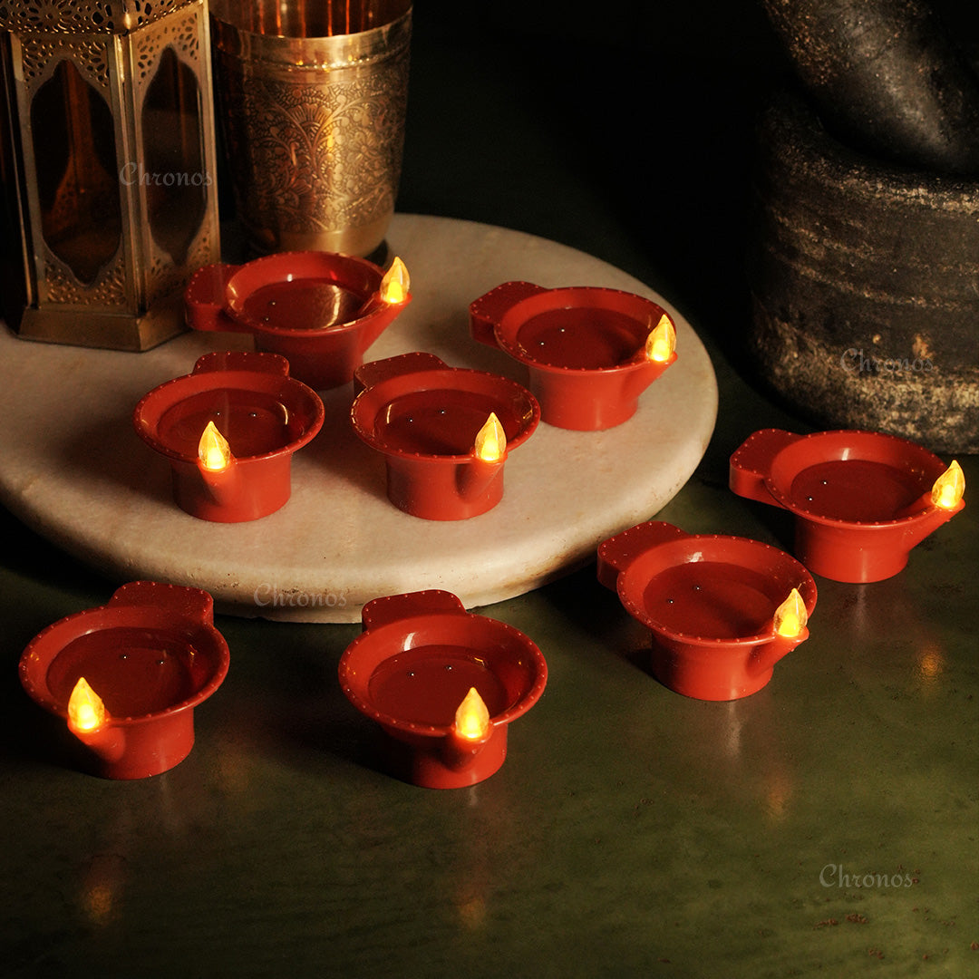 LED Brown Diya with Water Sensor | Chronos Lights