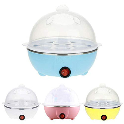 Egg Boiler with Automatic Shut-Off, 7-Egg Capacity for Steaming, Cooking, Boiling, and Frying (350 Watts, Multicolor)