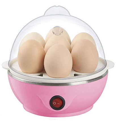 Egg Boiler with Automatic Shut-Off, 7-Egg Capacity for Steaming, Cooking, Boiling, and Frying (350 Watts, Multicolor)