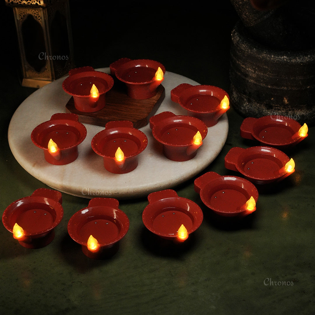 LED Brown Diya with Water Sensor | Chronos Lights