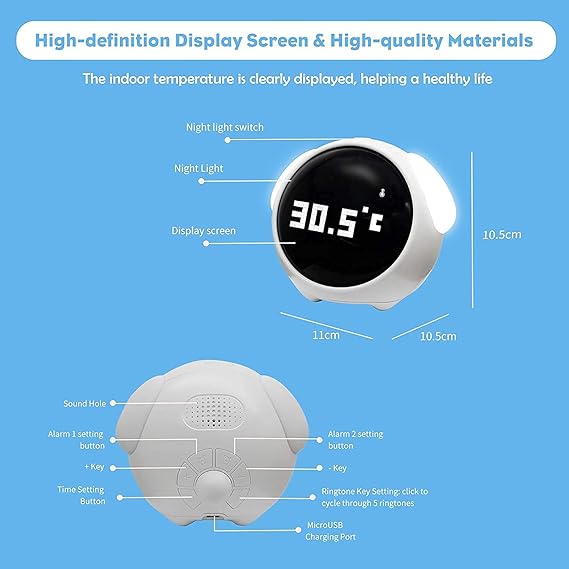 Led Emoji Alarm Clock - (Select From Drop Down Menu)