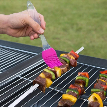 Portable Charcoal Barbecue Grill for Picnics, Includes 8 Skewers