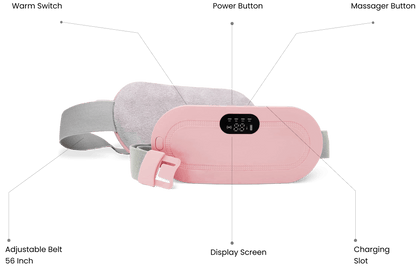 Menstrual Cramps Pain Relief Pain Reliever Heating Warming Pad - Portable Menstrual Belt and Massager Portable Menstrual Belt and Massager Zaavio®