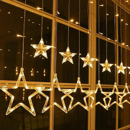 Star Curtain Lights | Warm White LED | 138 LEDs